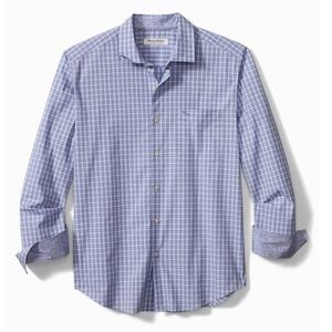 Tommy Bahama Purple Newport Coast pocket Casual Button Down long sleeve Shirt XL